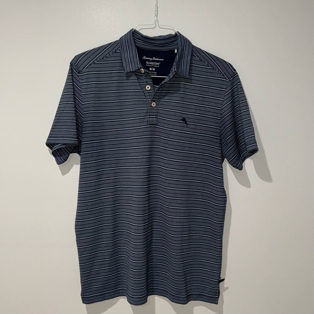 Tommy Bahama Pima Cotton Sz M Color Blue IslandZone Collection 37.5 Technology